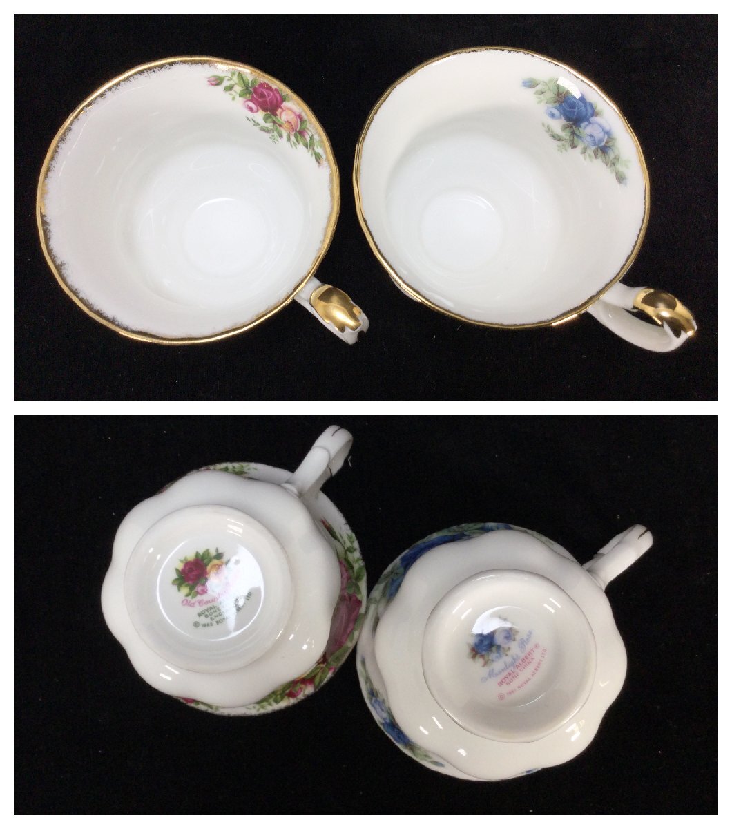 ROYAL ALBERT ロイヤルアルバート Old Country Roses オールドカントリーローズ カップ&ソーサー プレート 皿 5客 & 2枚 洋食器 ⑥_画像4