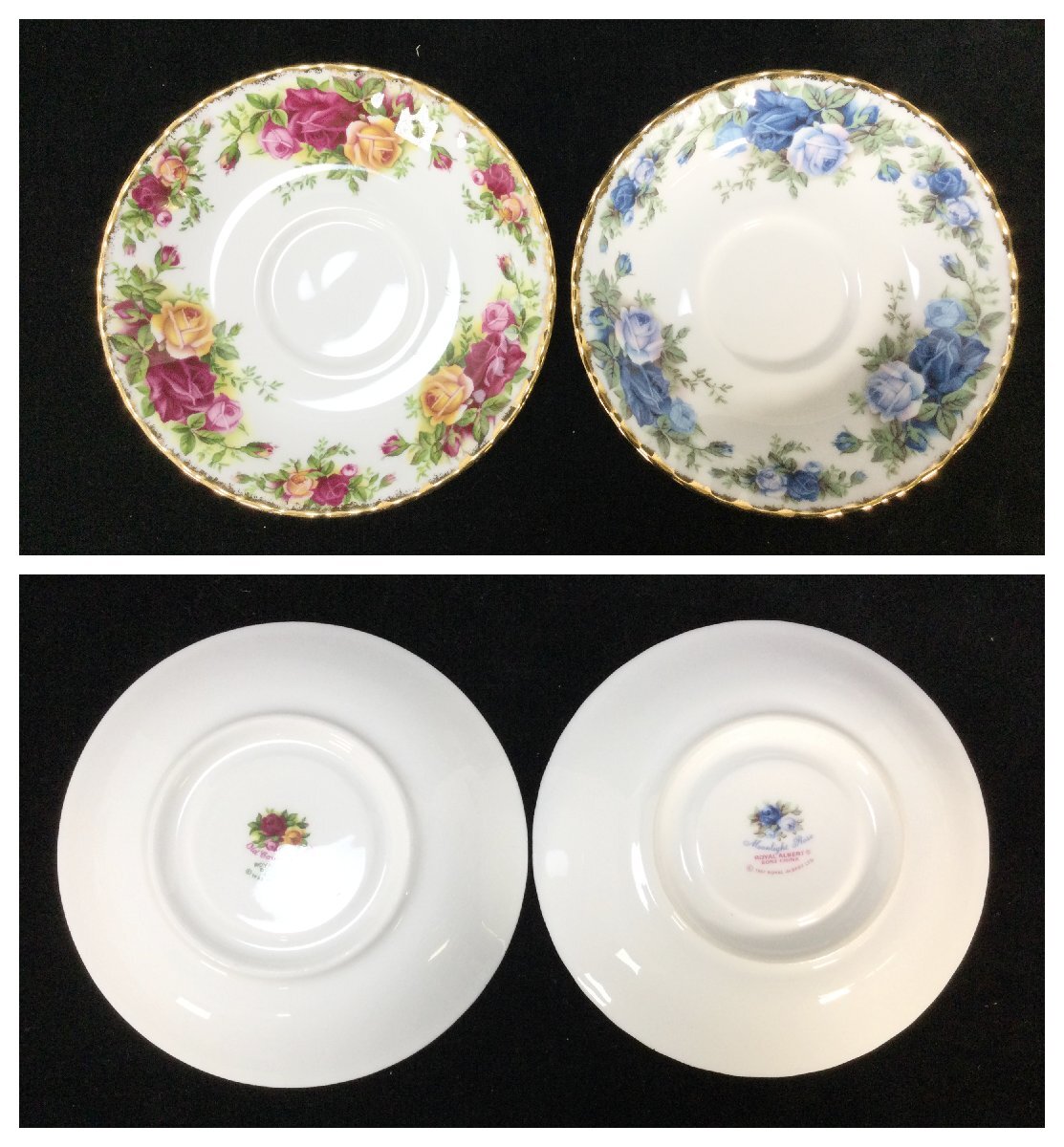 ROYAL ALBERT ロイヤルアルバート Old Country Roses オールドカントリーローズ カップ&ソーサー プレート 皿 5客 & 2枚 洋食器 ⑥_画像5