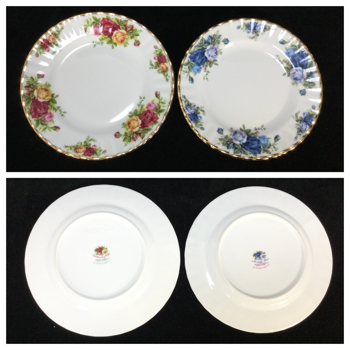 ROYAL ALBERT ロイヤルアルバート Old Country Roses オールドカントリーローズ カップ&ソーサー プレート 皿 5客 & 2枚 洋食器 ⑥_画像2