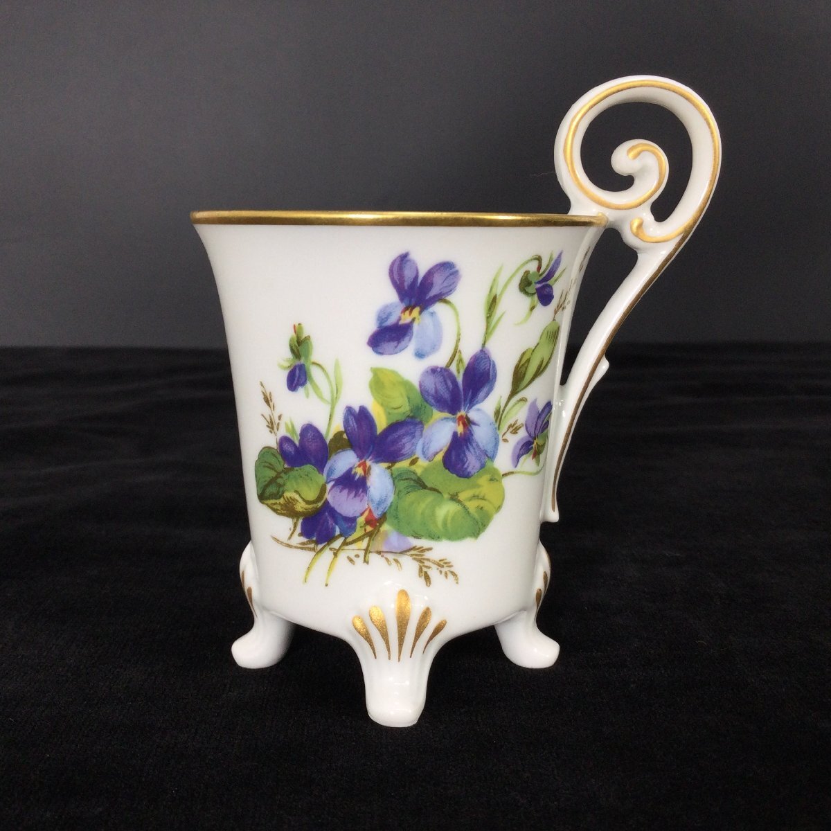 Tirschenreuth ティルシェンロイト スミレ柄 モカデミタスカップ 食器 洋食器 コップ_画像2