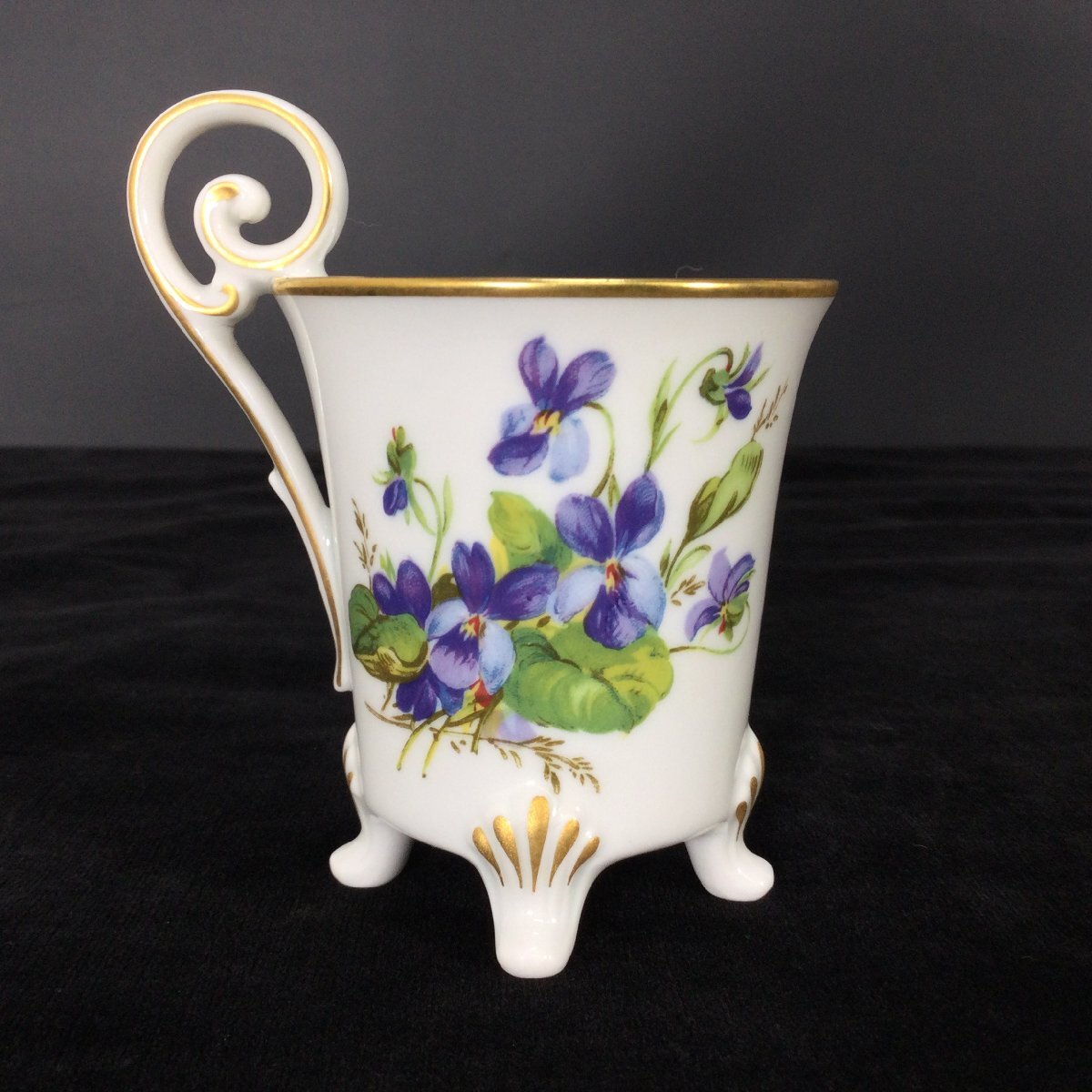 Tirschenreuth ティルシェンロイト スミレ柄 モカデミタスカップ 食器 洋食器 コップ_画像3