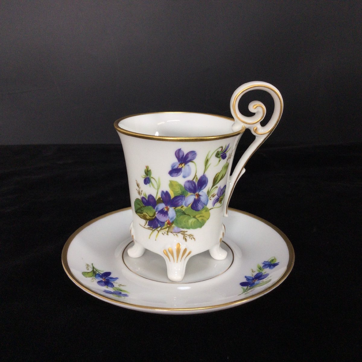 Tirschenreuth ティルシェンロイト スミレ柄 モカデミタスカップ 食器 洋食器 コップ_画像1