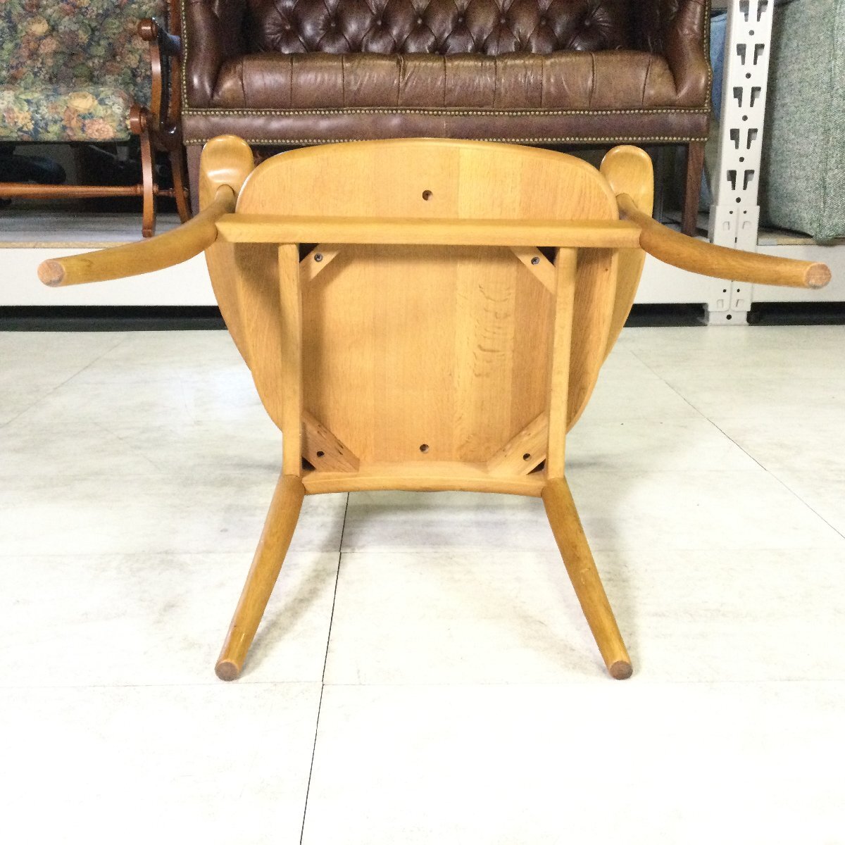 HIDA 飛騨産業 CRESCENT クレセント アームチェア ダイニングチェア キツツキマーク 椅子 インテリア 家具 ③_画像6