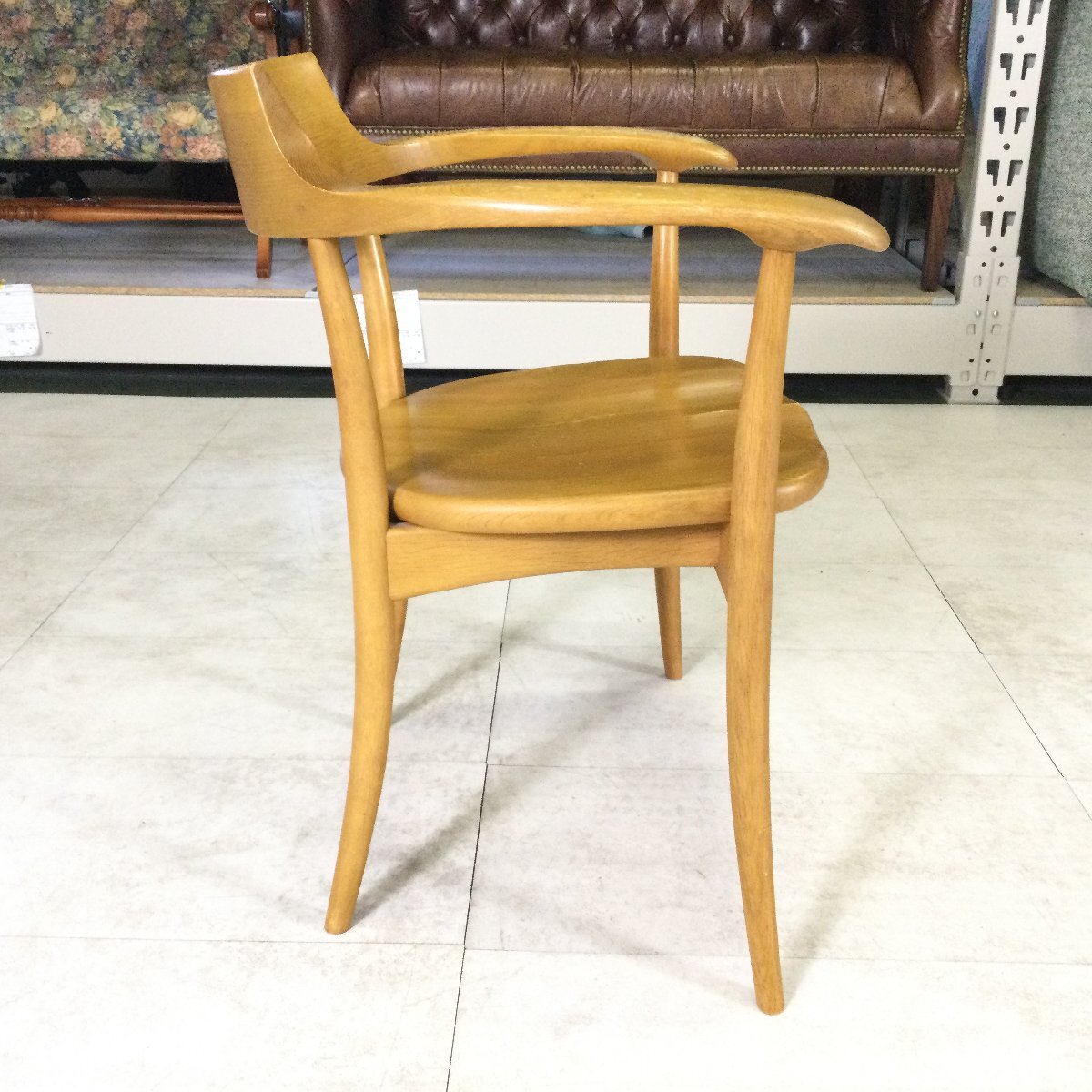 HIDA 飛騨産業 CRESCENT クレセント アームチェア ダイニングチェア キツツキマーク 椅子 インテリア 家具 ③_画像5