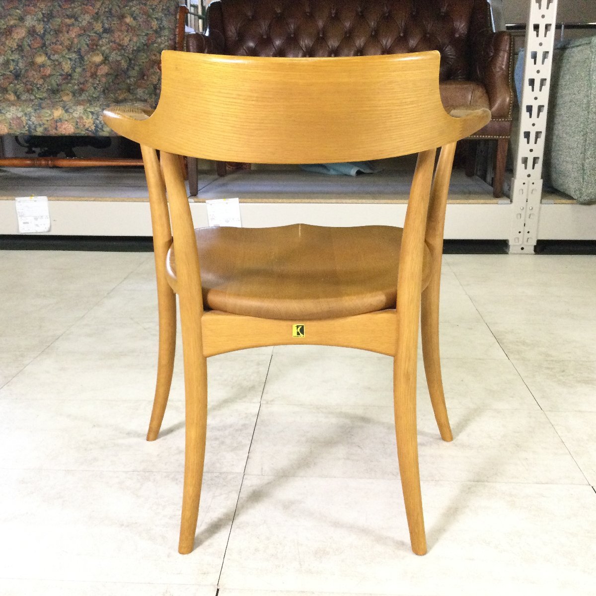 HIDA 飛騨産業 CRESCENT クレセント アームチェア ダイニングチェア キツツキマーク 椅子 インテリア 家具 ③_画像4