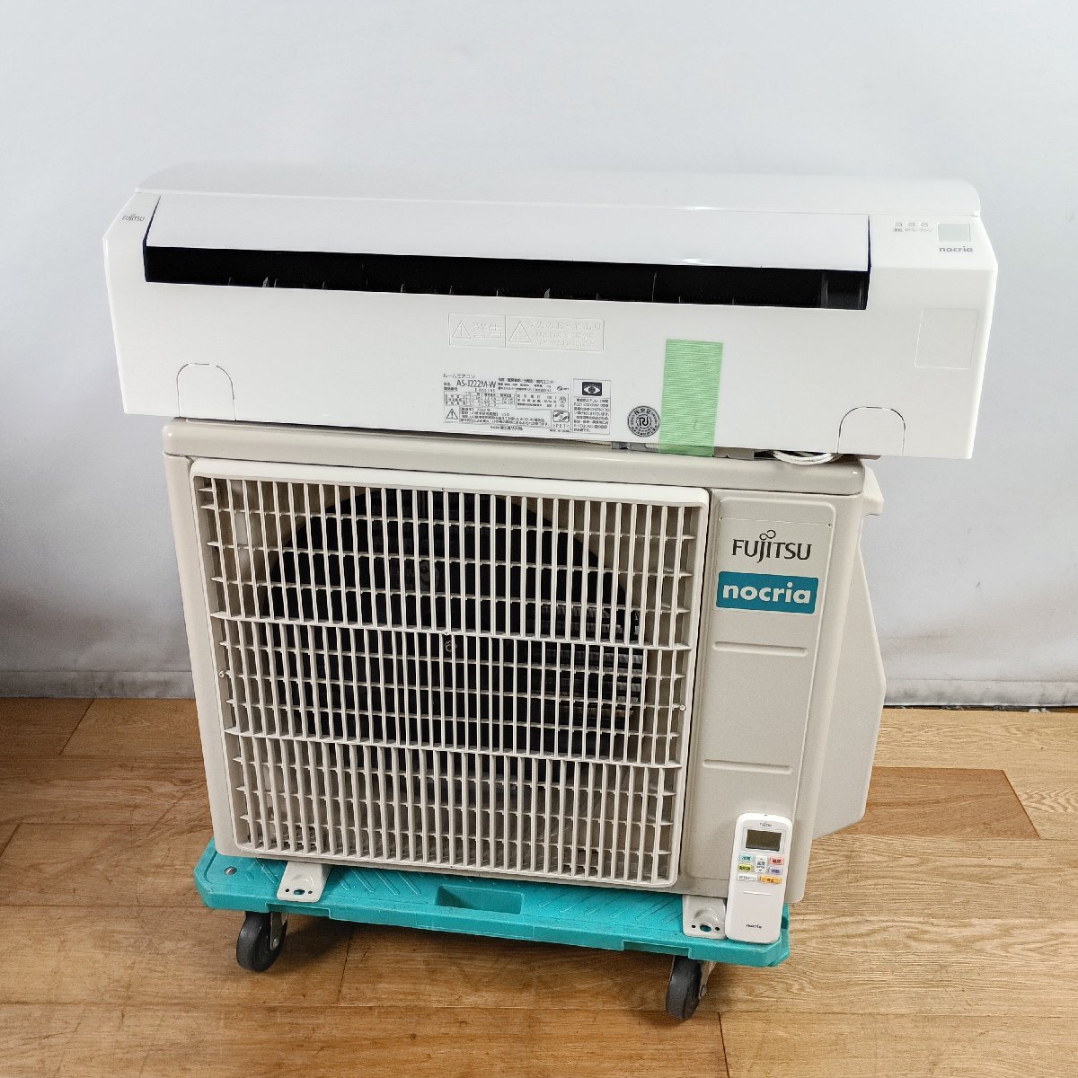 FUJITSU 富士通 ルームエアコン nocria ノクリア AS-J222M-W AO-J222M 2022年製 冷房能力2.2kw 空調機器_画像1
