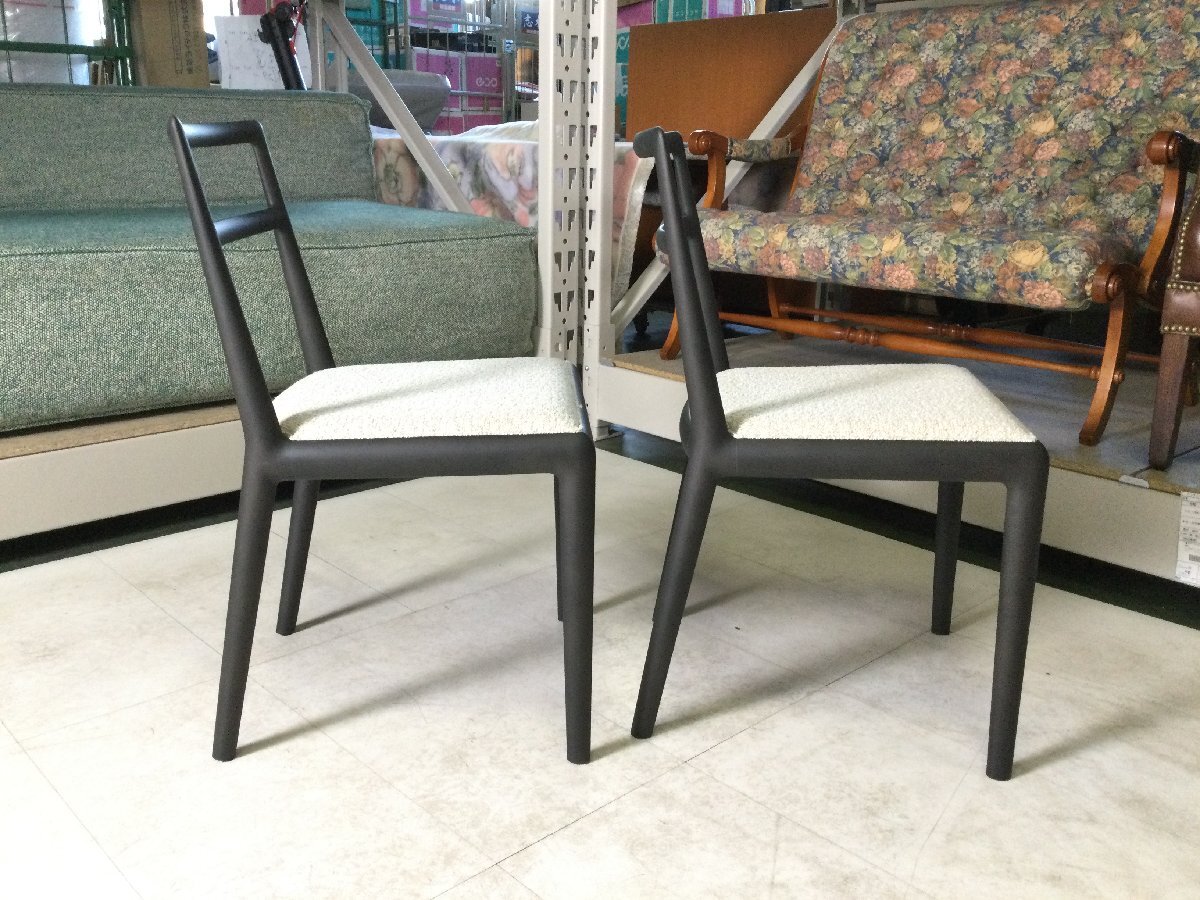 TIME&STYLE タイムアンドスタイル Twisted back chair ツイステッドバックチェア ダイニングチェア 2024年製 2脚セット 椅子 展示品 ①_画像3