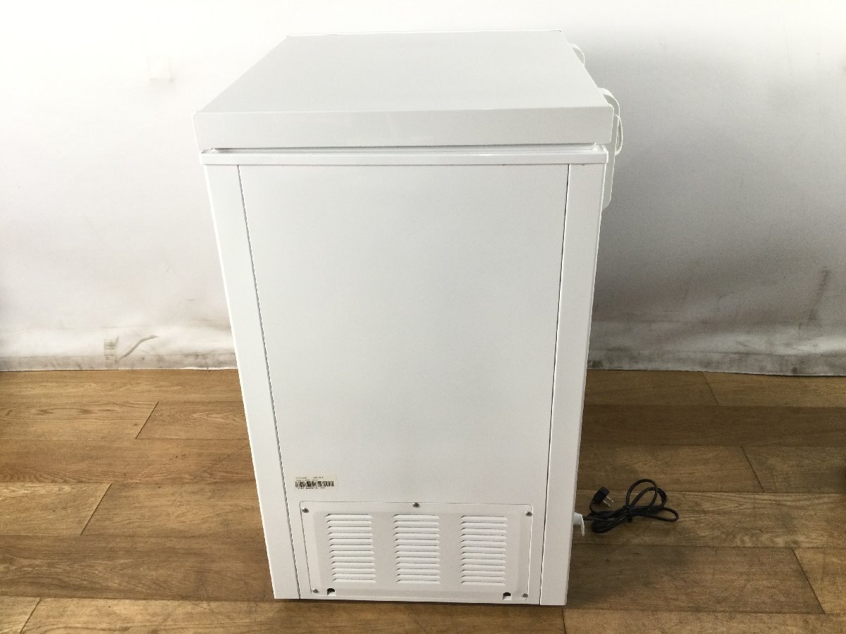 アイリスオーヤマ 冷凍庫 ICSD-10A-W 100L 上開き ノンフロン チェストフリーザー 温度調節6段階 ホワイト 質量26kg 2020年製_画像2