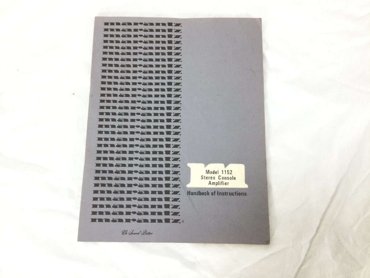 【難あり】 Marantz マランツ 1152 console stereo amplifier ステレオコンソールアンプ プリメインアンプ オーディオ 音響機器_画像7