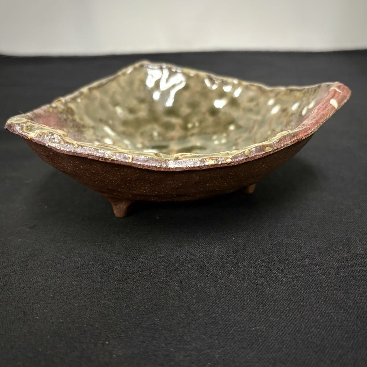 萬古焼 手捻り 三ツ足 小鉢 9客セット 和食器 刺身皿 向付 懐石 割烹 料亭 業務用 (11097E_画像8