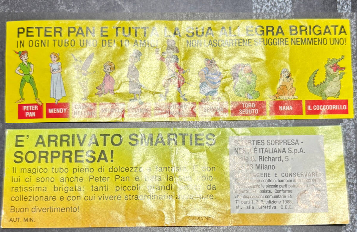 第18弾　食玩　レトロ/アンティーク Peter Pans(ピーターパン） Itally '1994年 全10種 コンプリートセット　_画像2