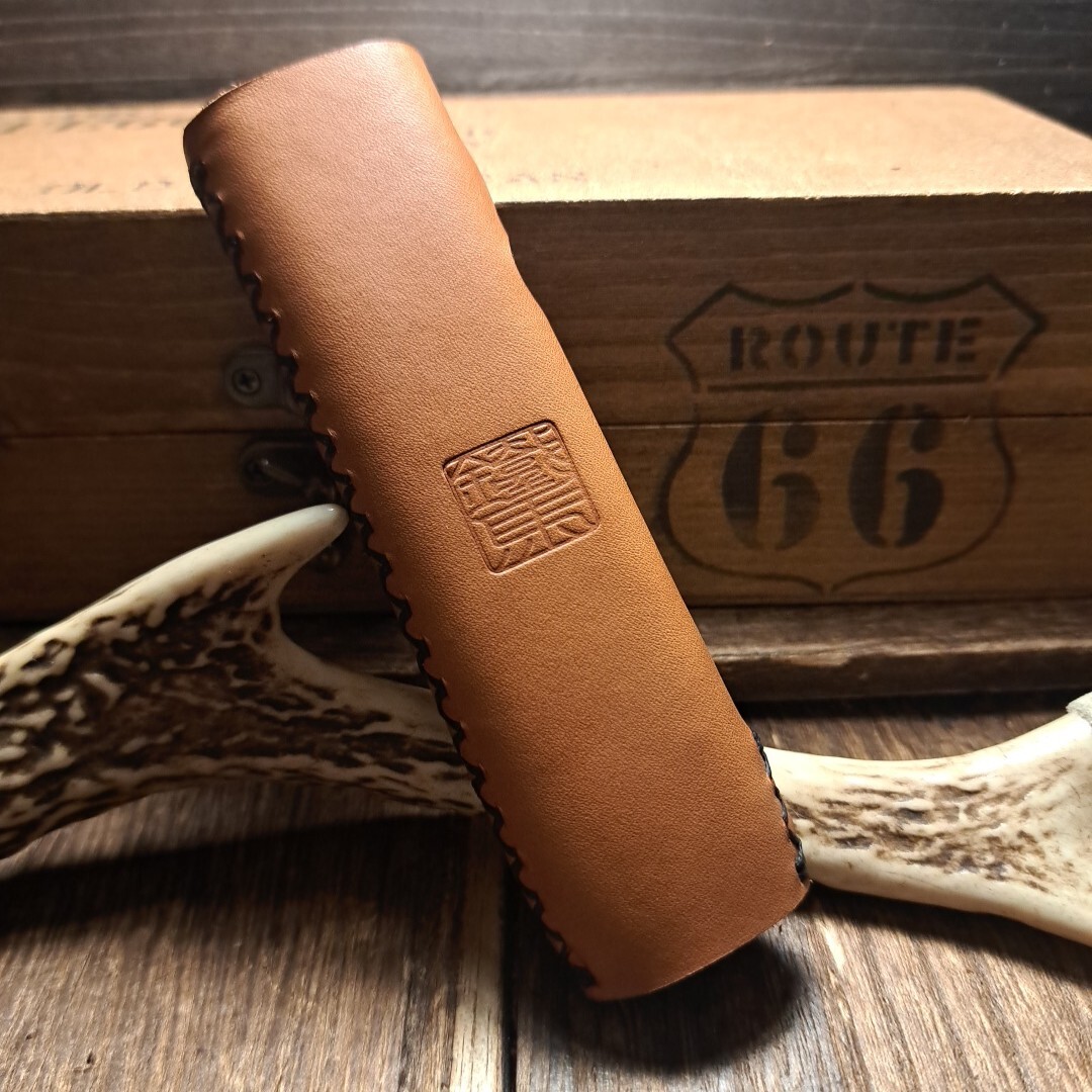 【革族工房】エイジングを楽しむ◆鐵馬 ―design◆handmade 【iQOS ILUMA ONE】アイコス イルマ ワン レザー保護ケース◆ヌメ革◆_画像1