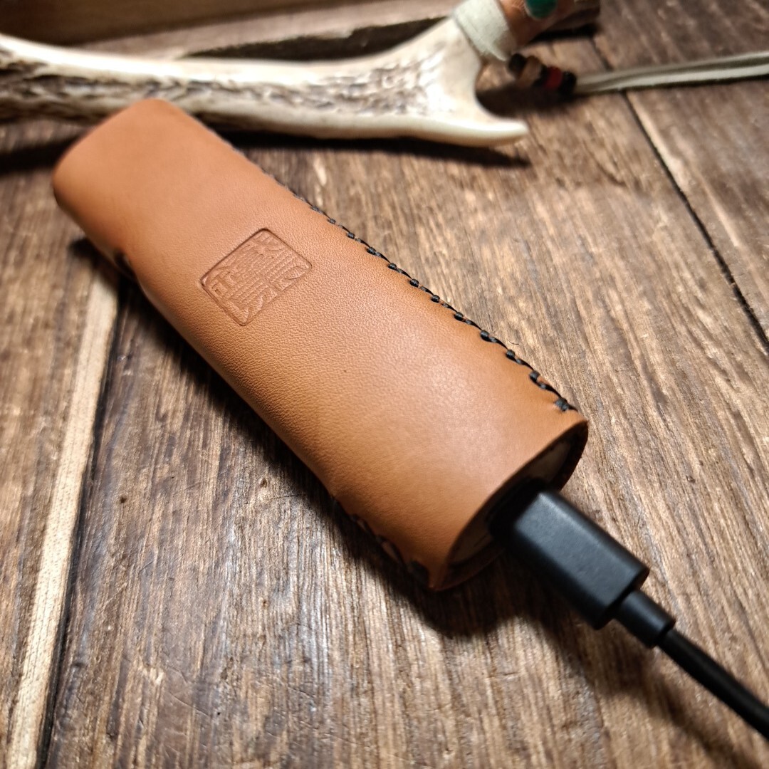 【革族工房】エイジングを楽しむ◆鐵馬 ―design◆handmade 【iQOS ILUMA ONE】アイコス イルマ ワン レザー保護ケース◆ヌメ革◆_画像7