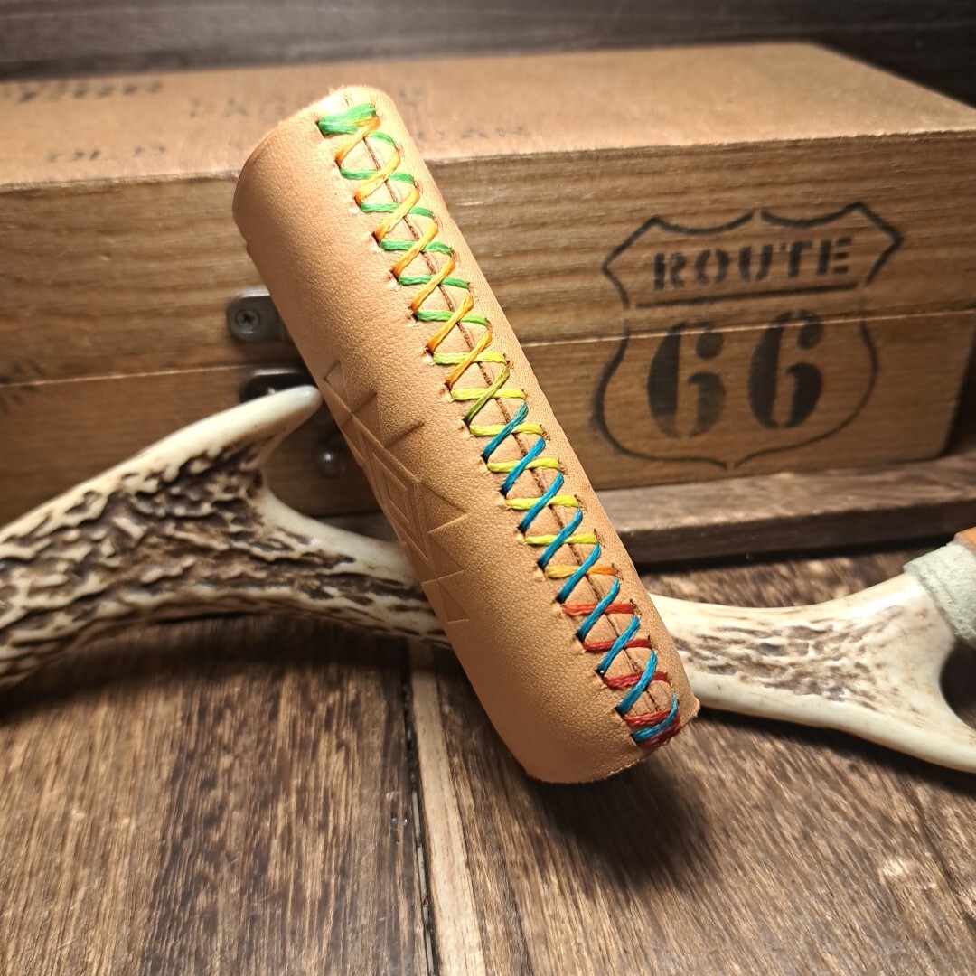 【革族工房】◆NativeAmericanーdesign◆新型グロー glo hyper Pro【gloハイパーPro用レザーケース】ヌメ革◆TYPE5_画像2