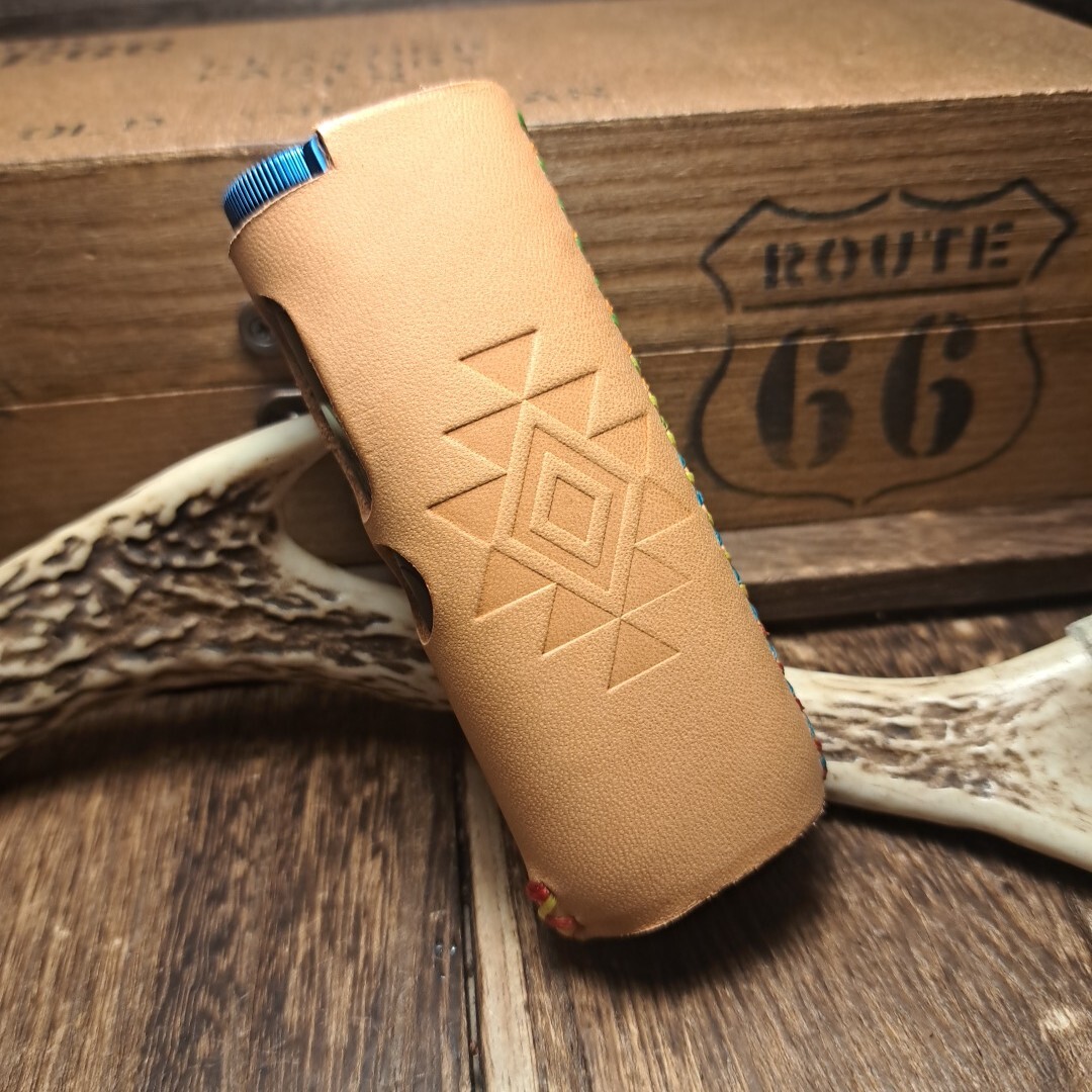 【革族工房】◆NativeAmericanーdesign◆新型グロー glo hyper Pro【gloハイパーPro用レザーケース】ヌメ革◆TYPE5_画像3