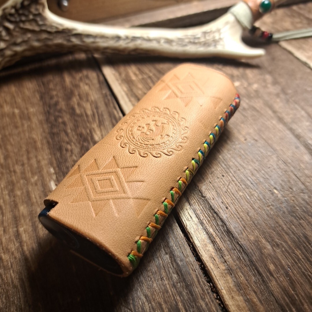 【革族工房】◆NativeAmericanーdesign◆新型グロー glo hyper Pro【gloハイパーPro用レザーケース】ヌメ革◆TYPE5_画像6