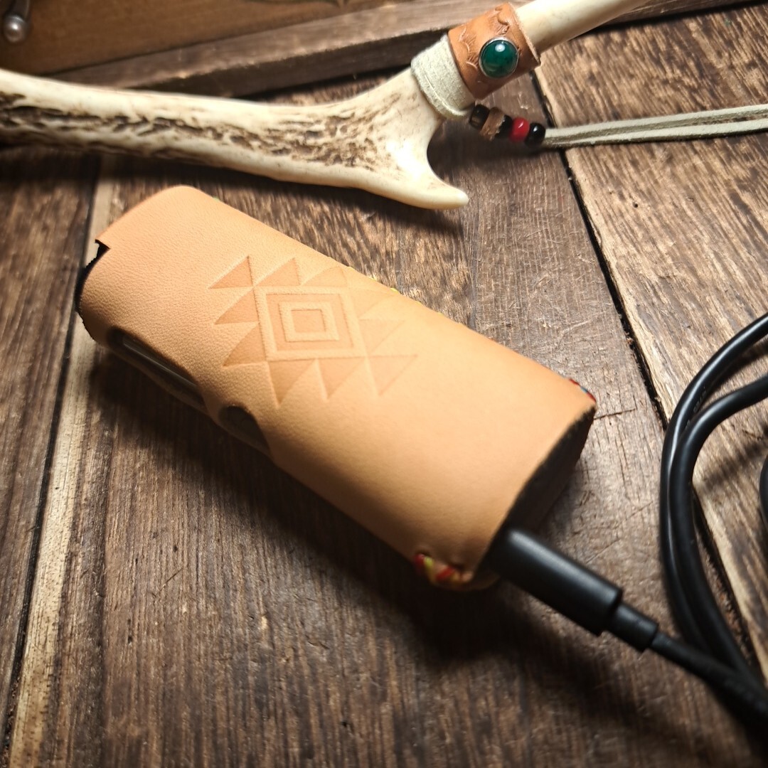 【革族工房】◆NativeAmericanーdesign◆新型グロー glo hyper Pro【gloハイパーPro用レザーケース】ヌメ革◆TYPE5_画像7