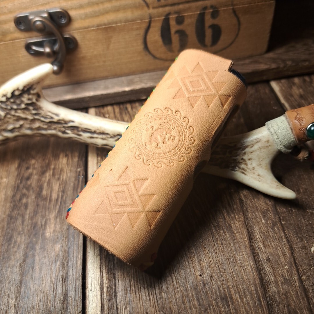 【革族工房】◆NativeAmericanーdesign◆新型グロー glo hyper Pro【gloハイパーPro用レザーケース】ヌメ革◆TYPE5_画像8