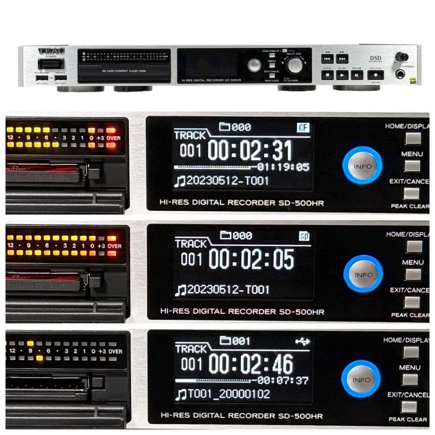 ◆優良中古品・元箱付属・録音動作確認済◆TEAC ハイレゾ・マスターレコーダー SD-500HR_画像2