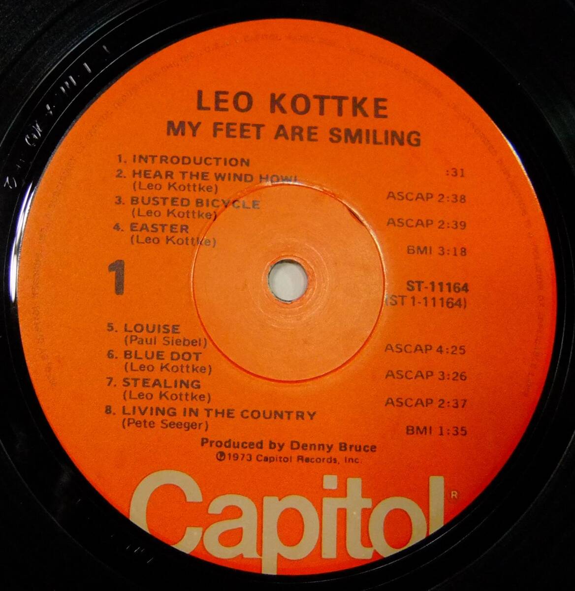 Leo Kottke / My Feet Are Smiling / '73US Capitol Records / Winchester Pressing / 初盤オリジナル _画像9