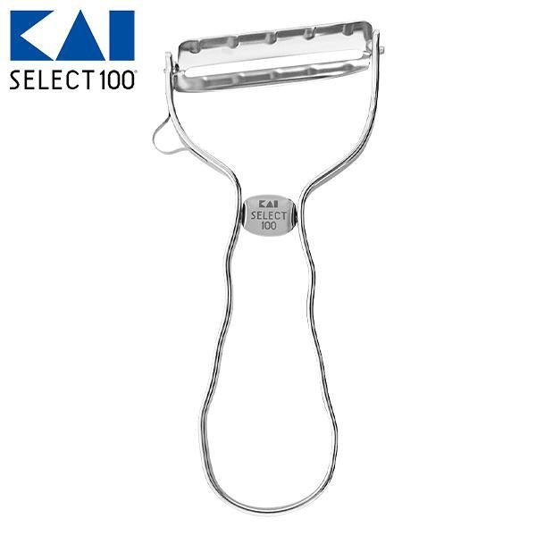 ピーラー T型 貝印 SELECT100 日本製 よく切れる 斜め刃 ステンレス製 皮むき 芽取り スライサー 新生活 送料無料 2M◇ 貝印T型ピーラー_画像1