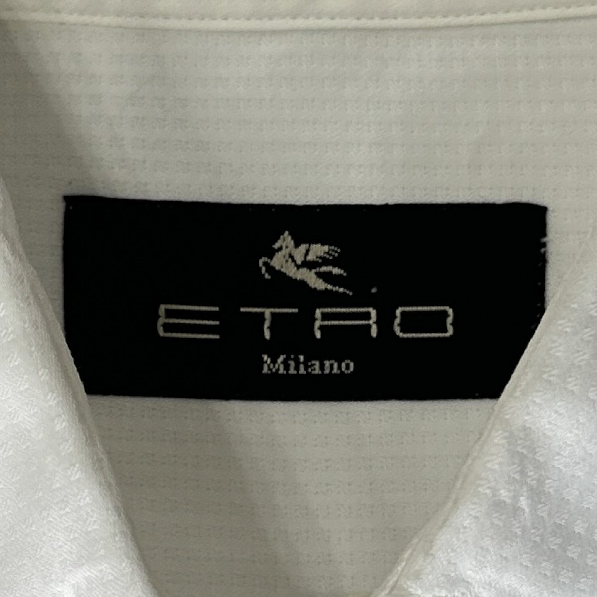 ETRO◆長袖シャツ イタリア製 エトロ ホワイト系 メンズ サイズ L 6_画像4
