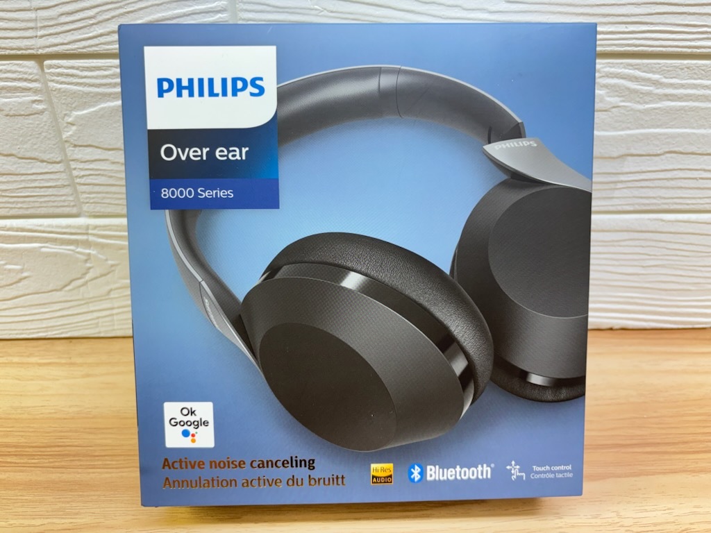 B122 美品 動確済 PHILIPS フィリップス 8000シリーズ TAPH805 アクティブノイズキャンセル ハイレゾ対応 Bluetooth ヘッドホン_画像1