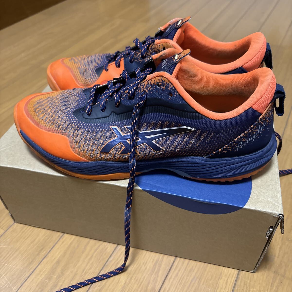 アシックス asics プレステージライト 5 オムニクレー ユニセックス テニスシューズ SHOCKING ORANGE/MIDNIGHT27cm_画像3