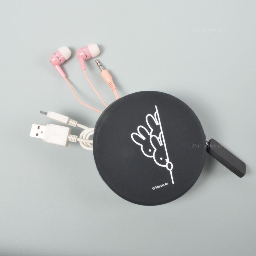 ミッフィー ミニポーチ CURUN クルン ブラック ディックブルーナ ピージーデザイン シリコンポーチ 小物入れ 絵本キャラクタ_画像2