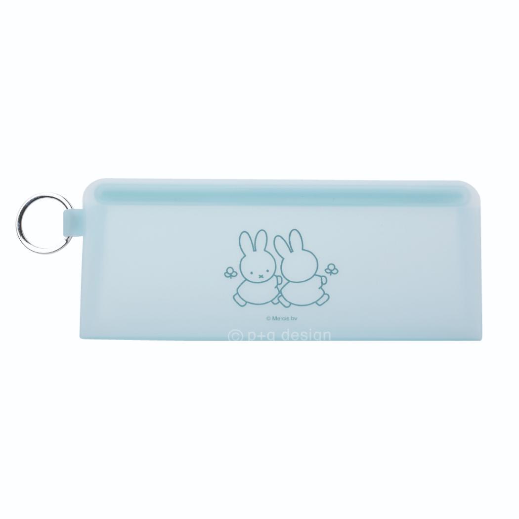 ミッフィー ペンポーチ STEPPO ステッポ ブルー ディックブルーナ ピージーデザイン シリコンポーチ 小物入れ 絵本キャラク_画像1