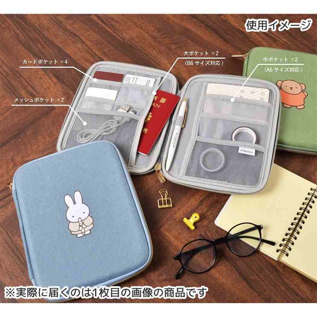 ミッフィー パスポートケース PUPU FELT ププフェルト マルチポーチ ふえ ブルー ディックブルーナ ピージーデザイン ト_画像2