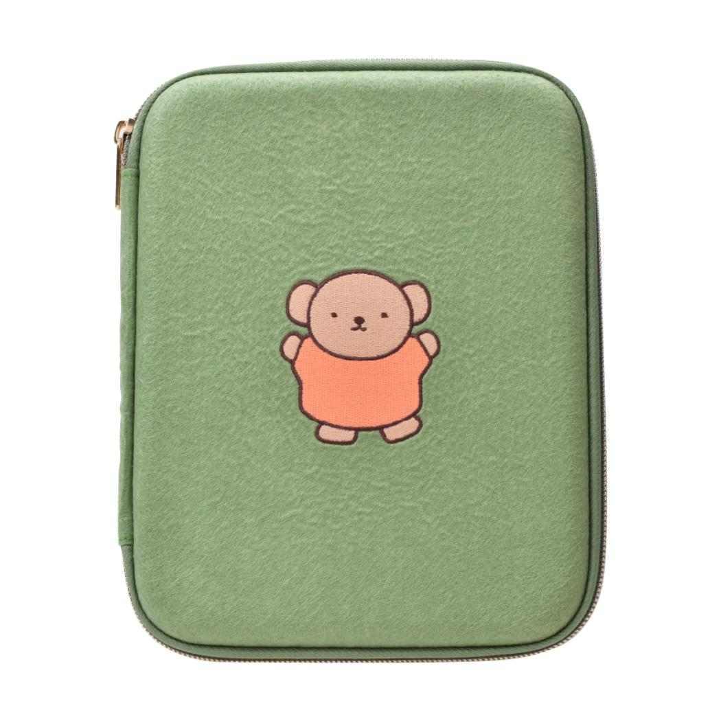 ミッフィー パスポートケース PUPU FELT ププフェルト マルチポーチ ボリス グリーン ディックブルーナ ピージーデザイン_画像1