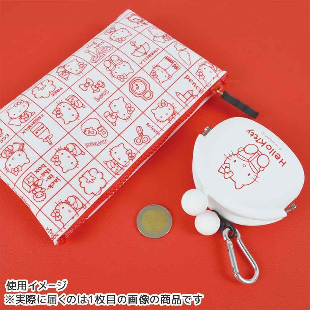 ハローキティ ペンポーチ NUU ヌウ レトロパターン サンリオ ピージーデザイン シリコンポーチ 小物入れ キャラクター グッズ_画像2