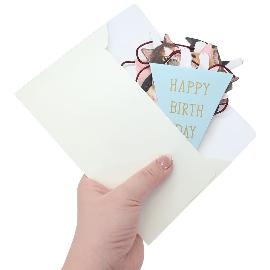 フェリシモ猫部 グリーティングカード ガーランドカード バースデー GN-61 ねこ アクティブコーポレーション_画像4