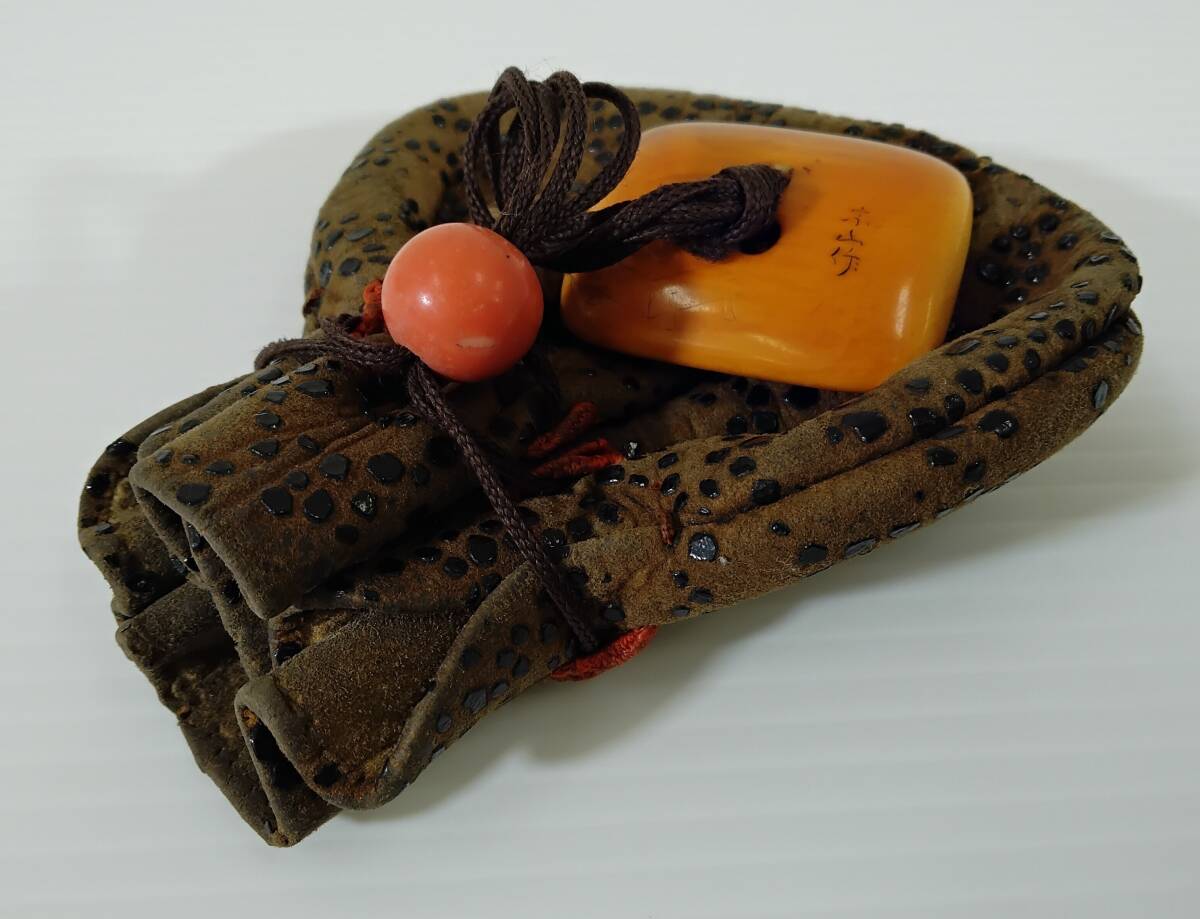  времена netsuke . гора Zaimei ..? маленький . скульптура мешочек антиквариат старый изобразительное искусство старый дом магазин лот #0724/18