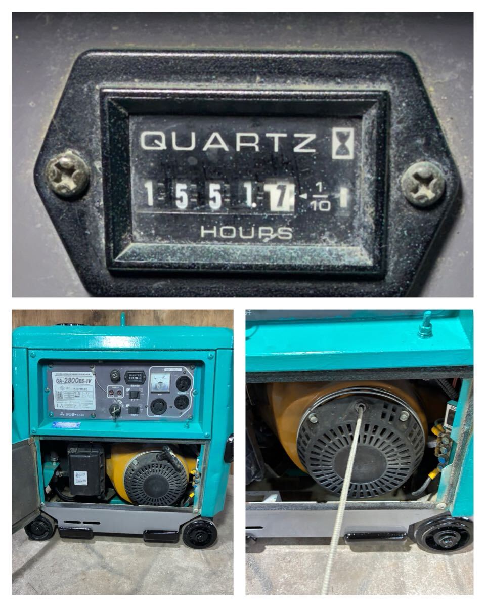 GA-2800ES-IV DENYO インバーター発電機 発電機 インバータ 2.8kw デンヨー 動作確認済 ポータブル発電機 建設機械 shindaiwa 大阪_画像9