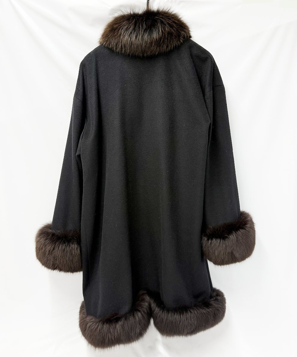 mila schon furs ミラショーン ファー ロングコート ブラック系 レディース 3710G5._画像2