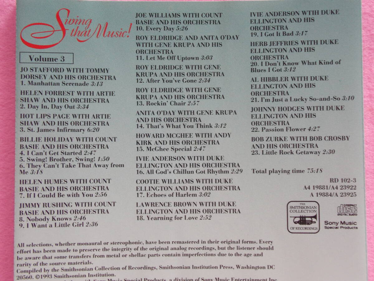 CD／オムニバス／洋楽／Swing That Music! The Big Bands, The Soloists, And The Singers (1929-1956)／4CD／94曲／／管037_画像8