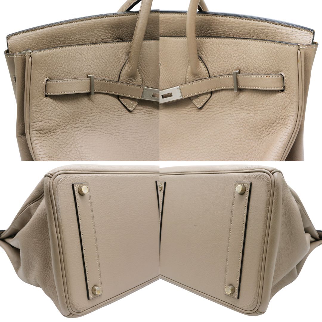 HERMES【エルメス】ショルダーバーキン 45 トゥルティエールグレー/シルバーマット金具 トリヨンクレマンス □Z刻印【USED】(JD-OR-24156)_画像8