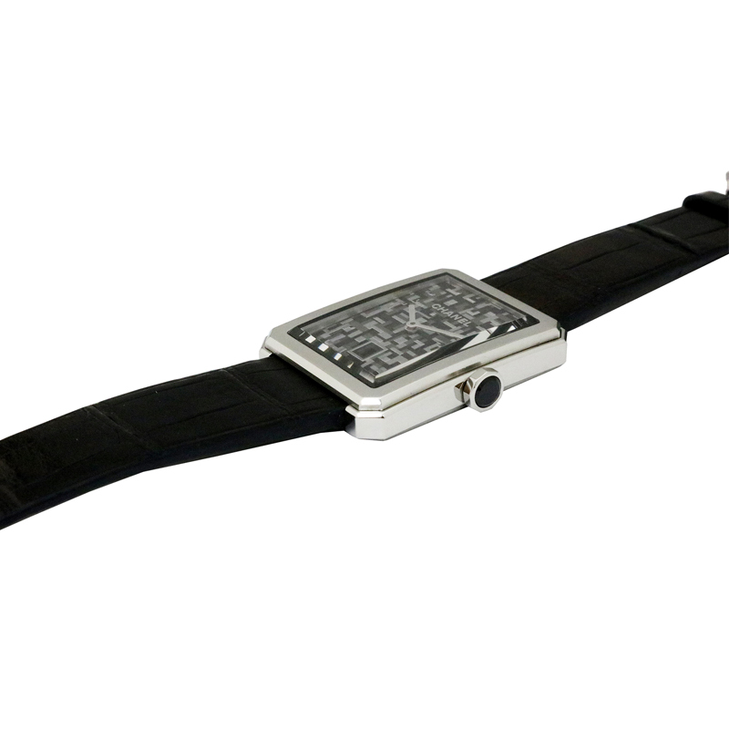 CHANEL【 シャネル】 ボーイフレンド ネオツイード H6128 SS(ステンレス) グレー×ブラック文字盤 世界限定1000本 【USED】(JD-716885)_画像4