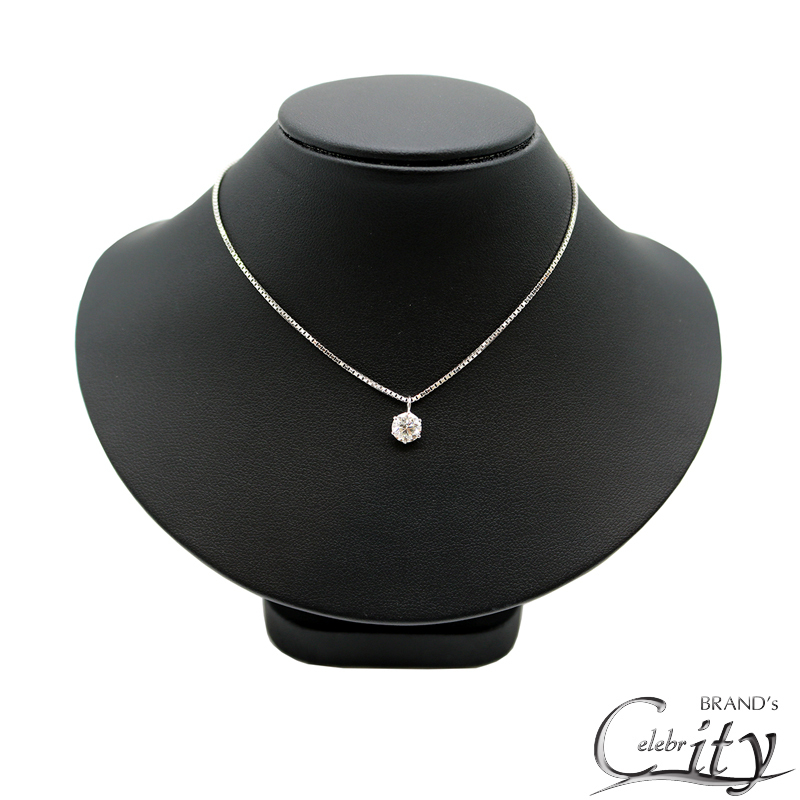 PT900/PT850/D0.7ct 一粒ダイヤモンド ペンダント レディース【NEW】(AK-0475)_画像1