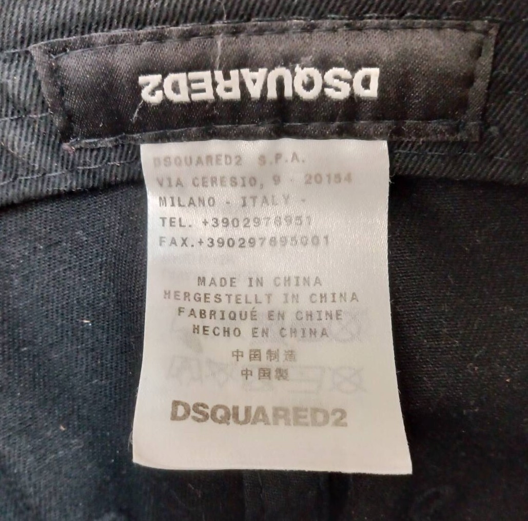 【K22】ディースクエアード/DSQUARED2/ICON/キャップ/ロゴ/ブラック/サイズ調整可能_画像6