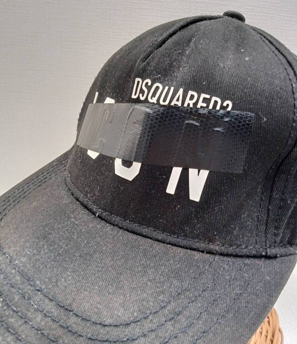 【K22】ディースクエアード/DSQUARED2/ICON/キャップ/ロゴ/ブラック/サイズ調整可能_画像5