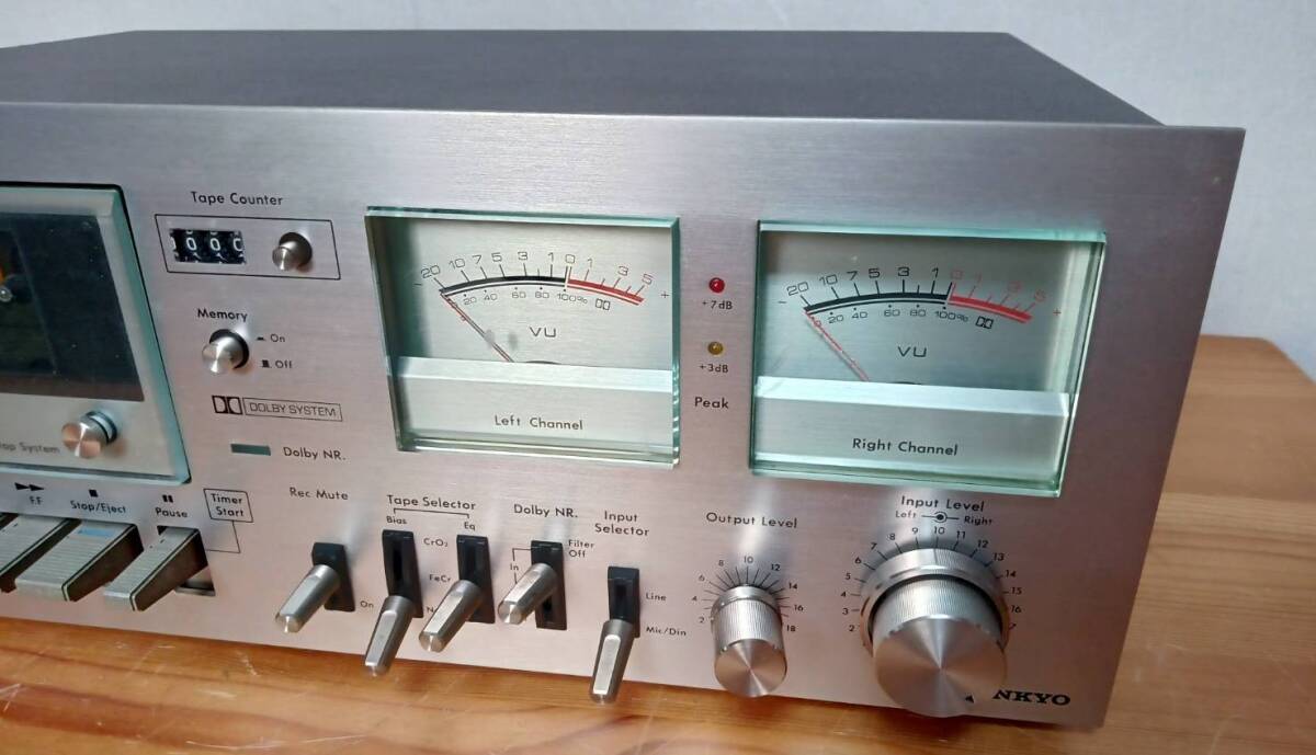 【S351】ONKYO/オンキョー/ステレオカセットテープデッキ/TA-630/通電のみ確認OK/現状品_画像3