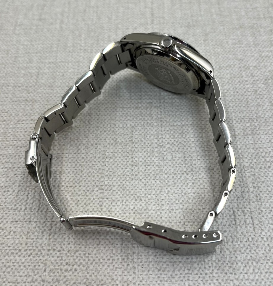 【S364】ELGIN/エルジン/メンズ/腕時計/自動巻き/FK-979-C/文字盤ホワイト/3針/時計/箱入り/可動品 _画像5