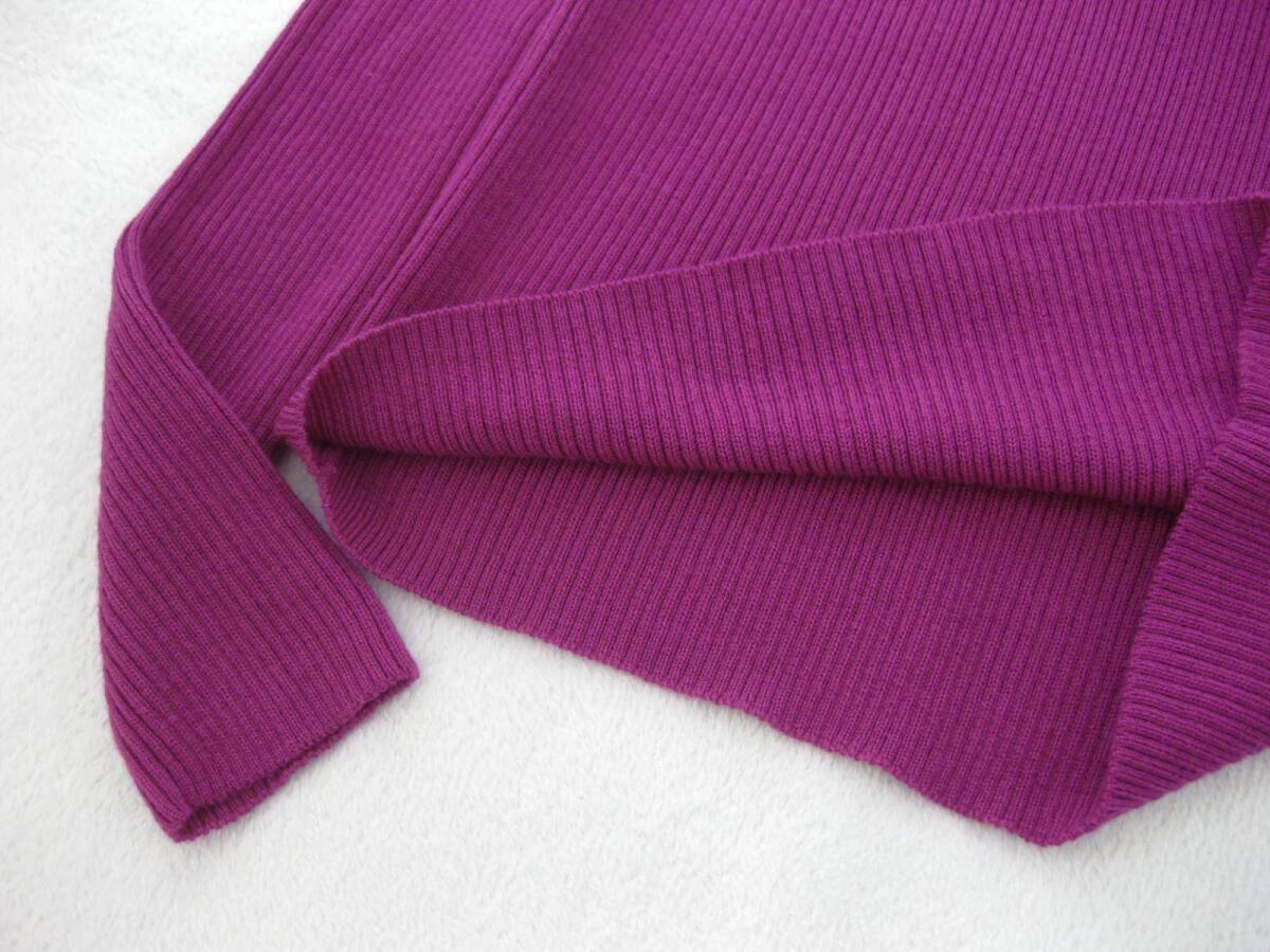 ☆美品☆SLOANEスローン☆リブニット☆長袖☆1☆ピンク☆ウール素材☆_画像3