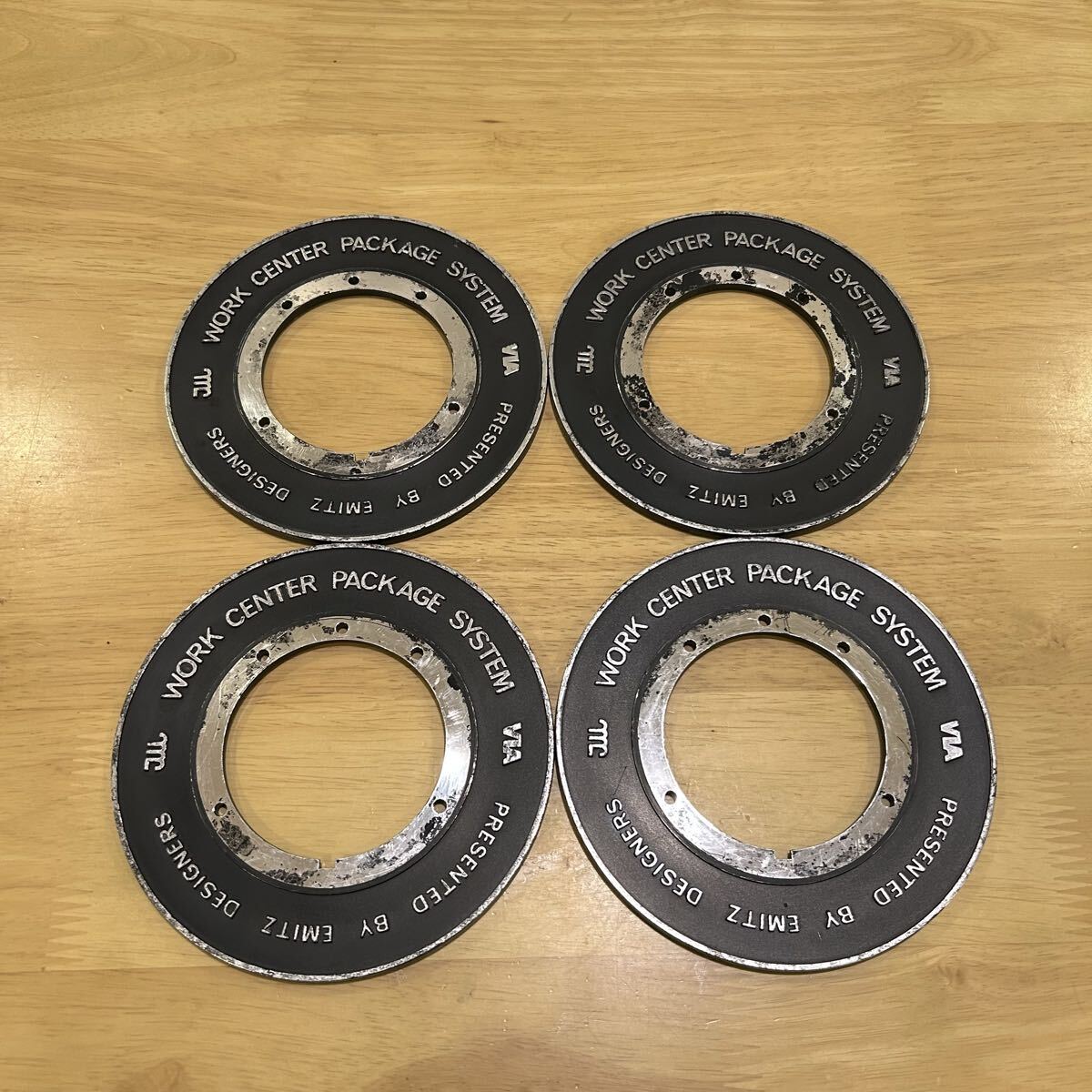 C399 希少 当時物 WORK Ewing センターキャップ 4個 外径145mm 欠品部品無し_画像2