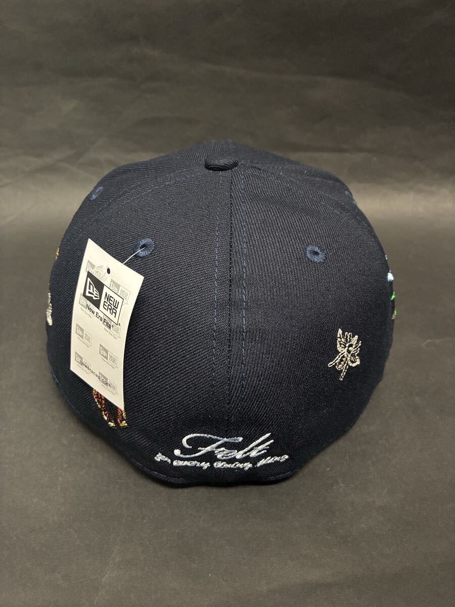 FELT × New Era NYヤンキース 59FIFTY キャップバタフライ刺繍3/8ネイビー_画像3