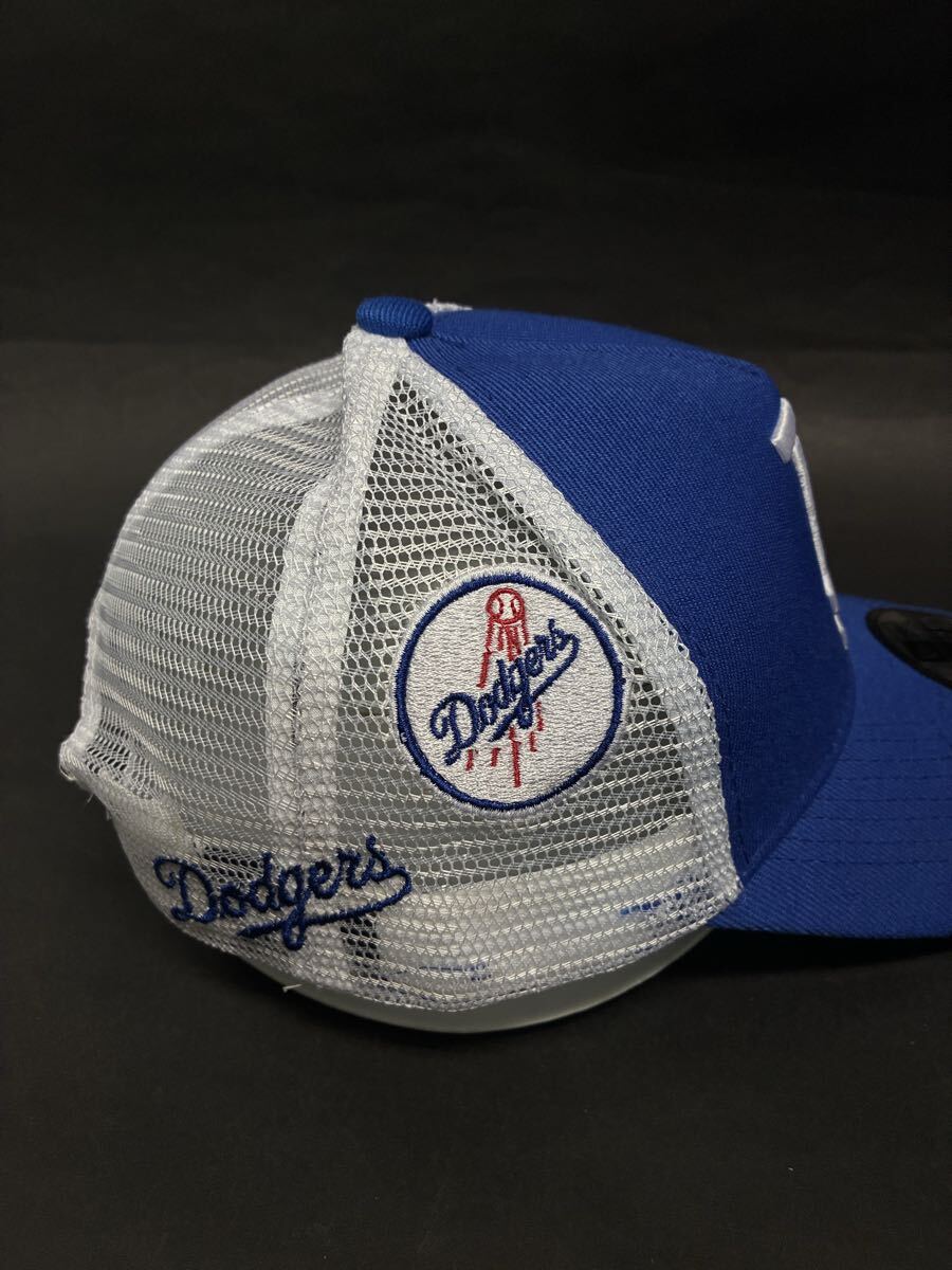 ニューエラ×LAドジャースマルチロゴパッチスナップバックメッシュキャップブルーホワイト_画像4