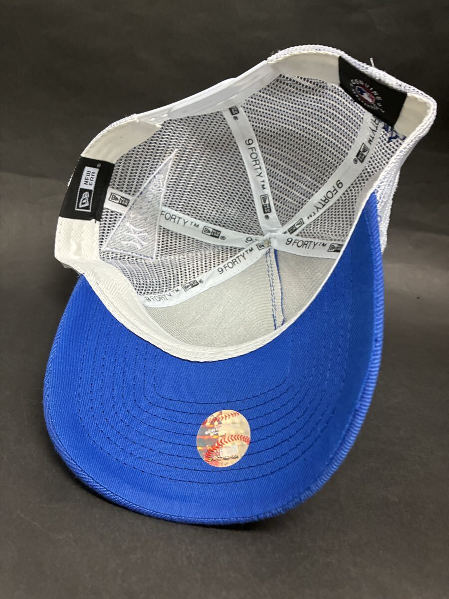 ニューエラ×LAドジャースマルチロゴパッチスナップバックメッシュキャップブルーホワイト_画像5